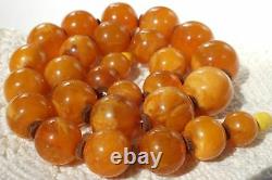 Antique German rare pressed baltic amber necklace 72 g FEDEX EXTRA FAST SHIPPING