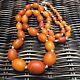 Antique Heavy Natural Baltic Amber Butterscotch Egg Yolk Beads Necklace