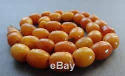 Antique Islamic Butterscotch Egg Yolk Natural Baltic Amber Prayer Beads 25 grams