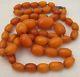 Antique Late C19th Early 1900s Natural Baltic Amber Necklace On Silver Chain