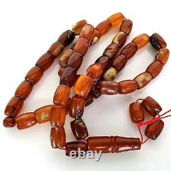 Antique NATURAL45 baltic amber egg yolk rosary 27.9 Gr prayer beads