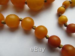 Antique Natural 46 grams Butterscotch Baltic Amber Beads Necklace