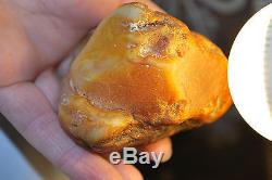 Antique Natural Amber 97 gms Egg Yolk Baltic Bead Butterscotch