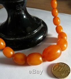 Antique Natural Amber Baltic Beads Neklace Collier Ancien Perles Ambre Veritable