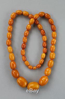Antique Natural Baltic AMBER NECKLACE 65.5 grams