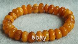 Antique Natural Baltic Amber Bracelet 14 G Collectible Natural Amber Beads
