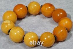 Antique Natural Baltic Amber Bracelet 42 G High Quality Amber Beads From Europe