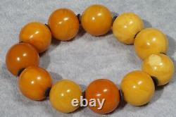 Antique Natural Baltic Amber Bracelet 42 G High Quality Amber Beads From Europe
