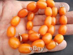 Antique Natural Baltic Amber Butterscotch Beads Necklace 25 g
