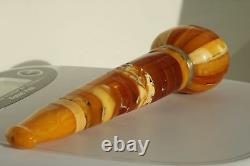 Antique Natural Baltic Amber Old Cigarette Smoking Pipe 36 G. Dhl Fast Shipping