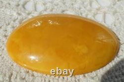 Antique Natural Baltic Amber Oval Round Form Stone 18 Grams Honey Colour