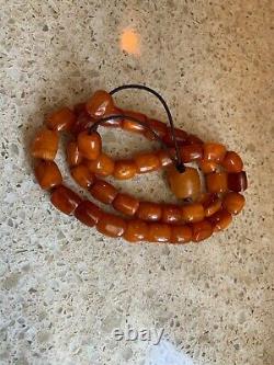 Antique Natural Baltic Amber Prayer Beads 39g Tibetan Islamic Rosary