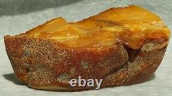 Antique Natural Baltic Amber Stone 77 G White Lines High Class Beautiful Colour