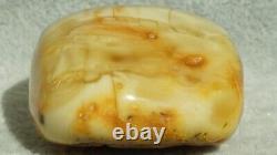 Antique Natural Baltic Amber Stone White Colour Collectible Asset From Europe