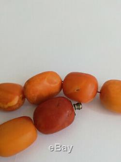Antique Natural Baltic Butterscotch Amber Neklace Beads Large120 g