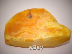 Antique Natural Baltic Egg Yolk Butterscotch Amber 154 Grams
