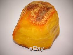Antique Natural Baltic Egg Yolk Butterscotch Amber 57.9 Grams
