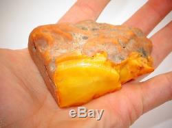 Antique Natural Baltic Egg Yolk Butterscotch Amber 74.3 Grams