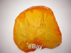 Antique Natural Baltic Egg Yolk Butterscotch Amber 75.4 Grams
