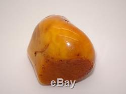 Antique Natural Baltic Egg Yolk Butterscotch Amber 82.6 Grams