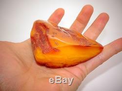 Antique Natural Baltic Egg Yolk Butterscotch Amber 86 Grams