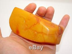 Antique Natural Baltic Egg Yolk Butterscotch Amber 92.7 Grams