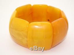 Antique Natural Baltic Egg Yolk Butterscotch Amber Bracelet 69 Grams UNIQUE