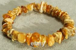 Antique Natural Baltic High Color Class Amber Bracelet 11 Grams