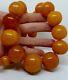 Antique Natural Baltic Sea Amber Butterscotch Marble Baroque Beads Necklace 207g