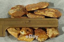 Antique Natural Baltic YELLOW, WHITE COLOR amber stones 41 grams. NO IMPORT TAX