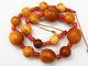 Antique Natural Butterscotch Baltic Amber Beads 19th 15 gr Tatars Necklace Coral
