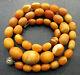 Antique Natural Butterscotch Egg Yolk Baltic Amber Beads Necklace 31g