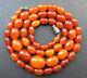 Antique Natural Butterscotch Egg Yolk Baltic Amber Beads Necklace 9.1g