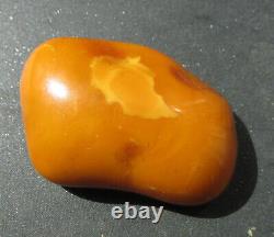 Antique Natural Butterscotch Egg Yolk Baltic Amber Brooch 22.2g