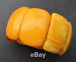 Antique Natural Butterscotch Egg Yolk Baltic Amber Children Bracelet 25.7g