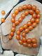Antique Natural Butterscotch Yolk Baltic Amber Bead Rosary 1900 Large 146 gr WOW
