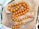 Antique Natural Butterscotch Yolk Baltic Amber Bead Rosary 1920 Large 62 gr Rare