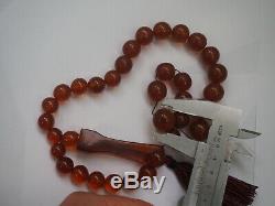 Antique Natural Butterscotch Yolk Baltic Amber Beads Rosary 1950 Vintage 71.8 gr