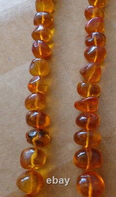 Antique Natural Cograc Baltic Amber Beads Necklace #6