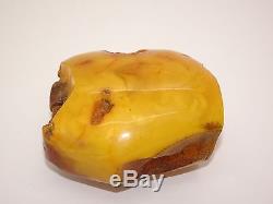 Antique Natural Egg Yolk Butterscotch Baltic Amber