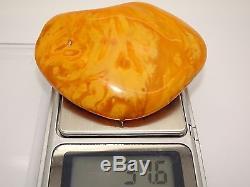 Antique Natural Egg Yolk Butterscotch Baltic Amber Brooch