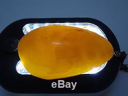 Antique Natural Egg Yolk Butterscotch Baltic Amber Pendant