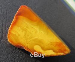 Antique Natural Genuine Butterscotch Egg Yolk Baltic Amber Stone 25.8g