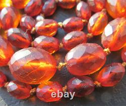 Antique Natural Germany Konigsberg Baltic Amber Necklace 22.1g