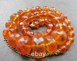 Antique Natural Germany Konigsberg Baltic Amber Necklace 31.9g