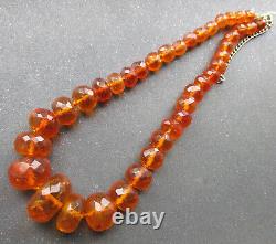 Antique Natural Germany Konigsberg Baltic Amber Necklace 31.9g