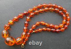 Antique Natural Germany Konigsberg Baltic Amber Necklace 35.6g