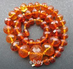 Antique Natural Germany Konigsberg Baltic Amber Necklace 42.4g