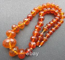 Antique Natural Germany Konigsberg Baltic Amber Necklace 42.4g