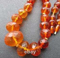 Antique Natural Germany Konigsberg Baltic Amber Necklace 42.4g